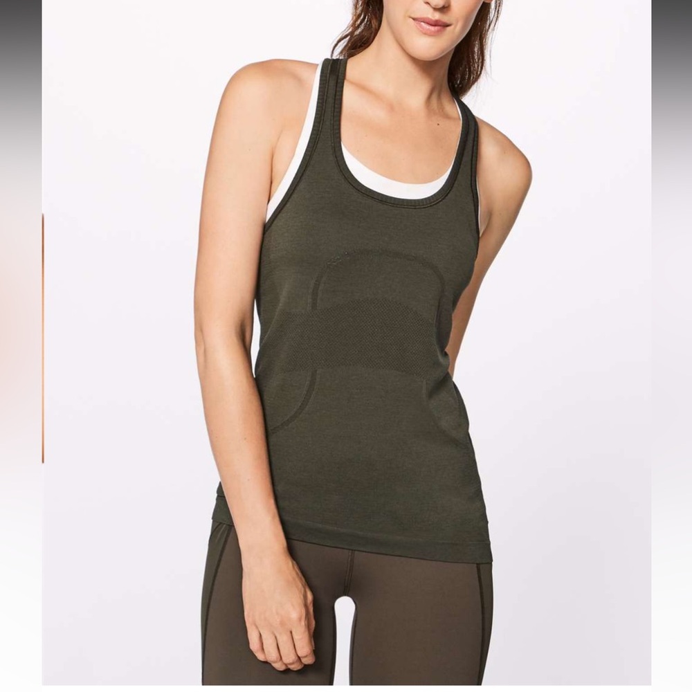 Lululemon Swiftly Tank Size 4 Dark Olive
